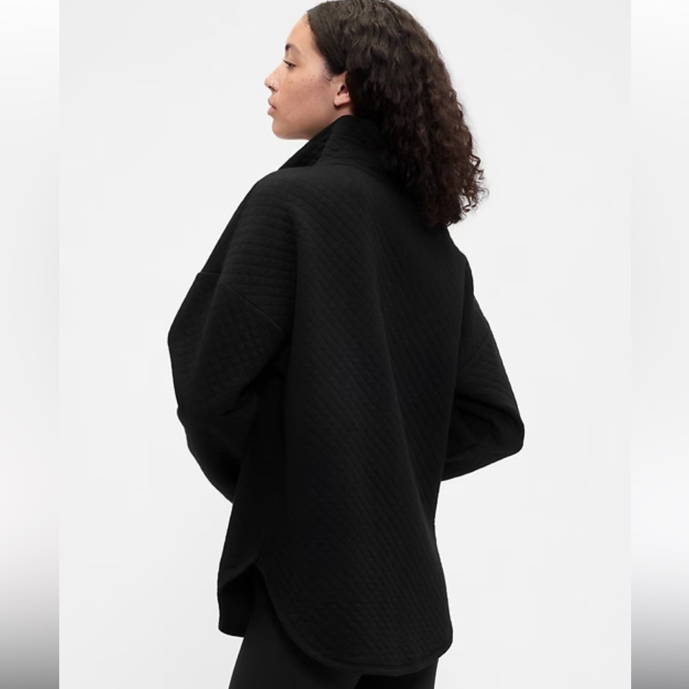 Gap Oversized Quilted Quartet-Zip Jacket - Picture 2 of 5